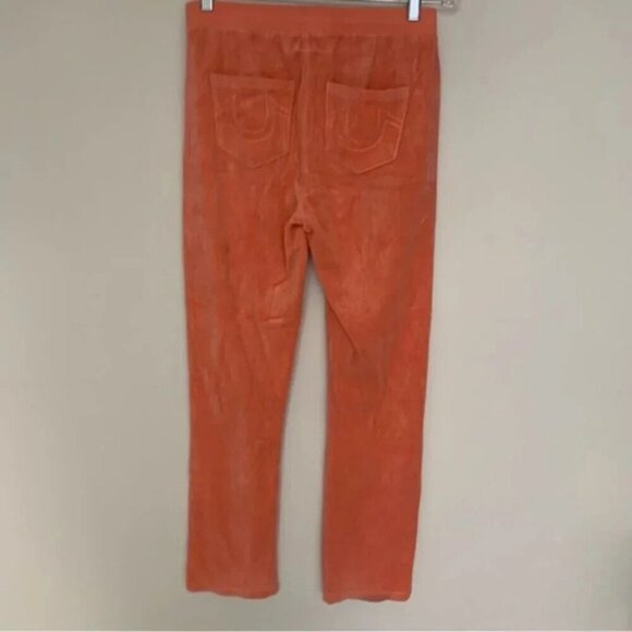 True Religion Orange Velour Crystal Buddha Sweater and Jogger Set - Picture 7 of 16